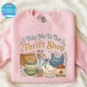 Take Me To The Thrift Shop Shirt, Vintage Grandma T-Shirt, Retro Thrifting Graphic , Funny Thrift Lover Sweatshirt, Secondhand Lover Gift