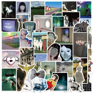 50 Pcs Cartoon Acidic Dreamcore Aesthetic Graffiti Stickers Sticker Packs - Waterproof Decor for Guitars, Notebooks & Luggage DIY reforgedglory