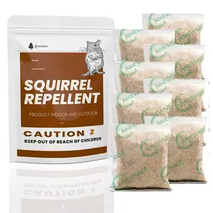 Squirrel and Mouse Repellent Pouches - Rodent Repellent (10 Pouches) - Keep Rodents Out of Cars - Mouse Deterrents with Peppermint Oil