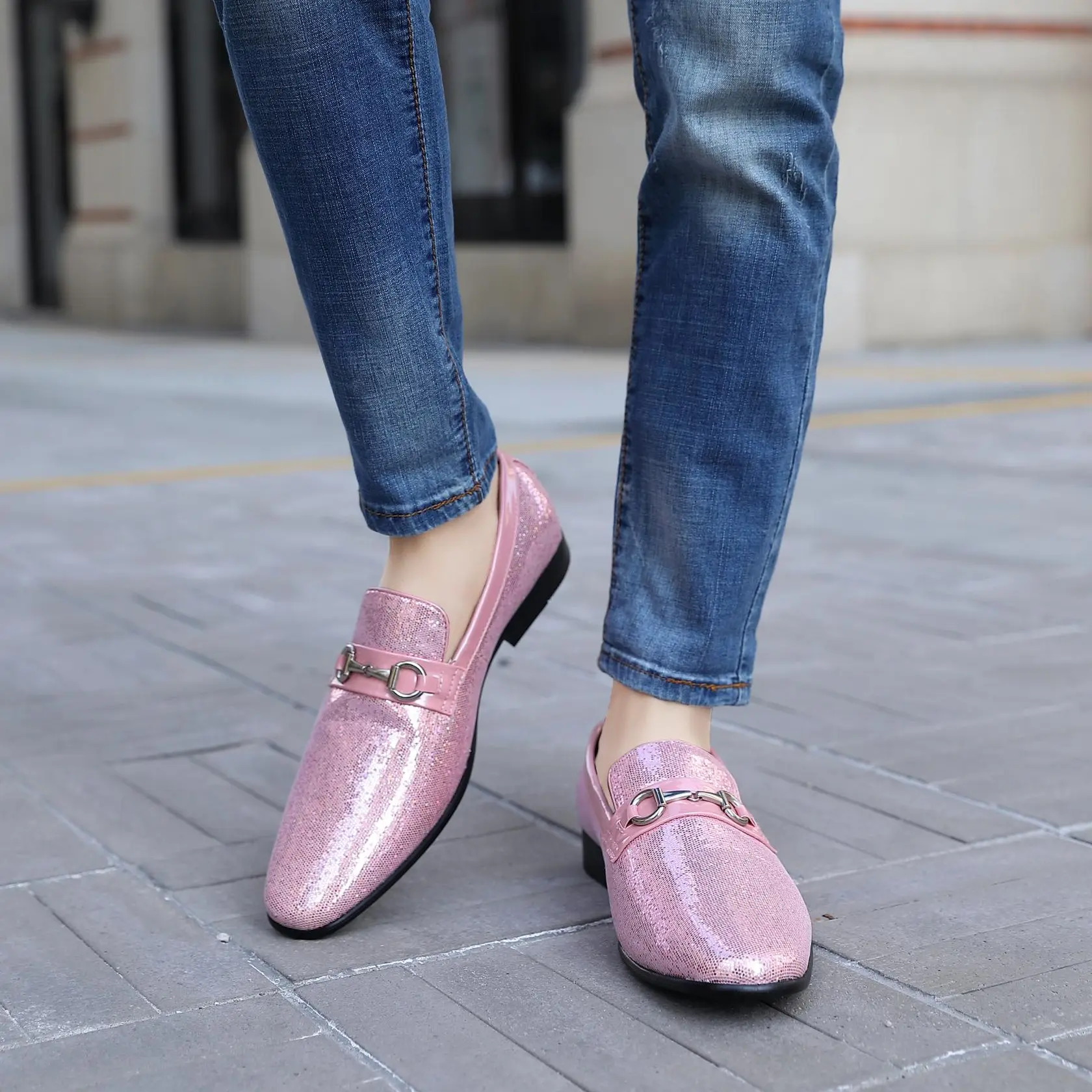 Amali Sutton Mens Glitter Shoes Shimmering Horsebit Dress Loafers Formal  Slipon Shoes Fashion Footwear - TikTok Shop