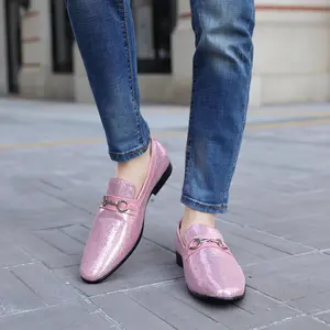 Amali Sutton Mens Glitter Shoes Shimmering Horsebit Dress Loafers Formal Slipon Shoes Fashion Footwear