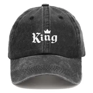 King Brand Unisex 100% Cotton Denim Baseball Cap, Adjustable Sun Cap, Breathable Hat for Daily Commuting