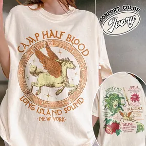 Camp Half Blood T-Shirt, Percy Jackson Camping Tee, Half Chronicles Branches Shirt, Cabins Heroes Olympus Shirt, Greek Mythology Book Lover Tee 2FAQ5