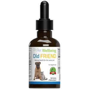 Pet Wellbeing Old Friend for Senior Cats - Supports Immune System Health, Joint Mobility, Healthy Energy Levels, Alfalfa, Reishi - Veterinarian-Formulated Herbal Supplement