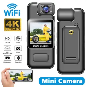 4K 2K 1080P HD Mini WiFi Camera Portable Digital Video Recorder Body Cam Infrared Night Vision Police/Bike Camcorder Sports DV body camera hd outdoor sport  wireless vlog camera