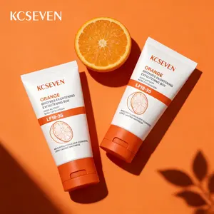 [2 bottles] KCSEVEN Orange Exfoliating Gel LF16-35, Gentle Exfoliation 50g + 50g, Deep Cleansing for Refreshing Skin Enzymes
