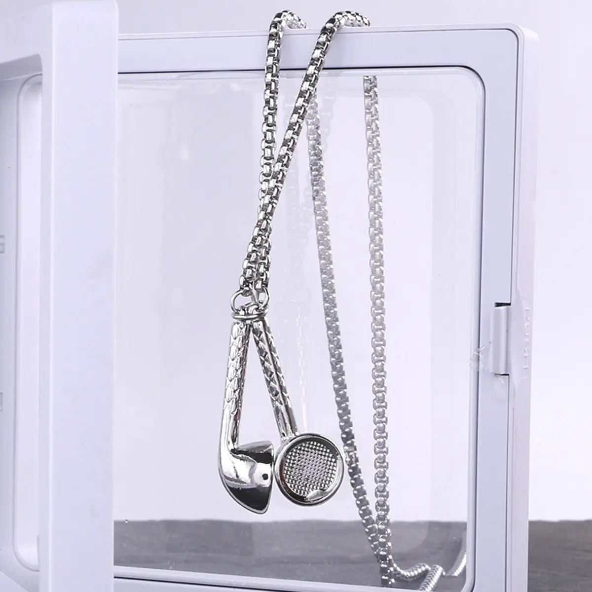 Hip-Hop Cuban Chain Necklace with Artificial Gemstones, High-End Style Casual Trendy Jewelry, Ideal Birthday Gift for Men