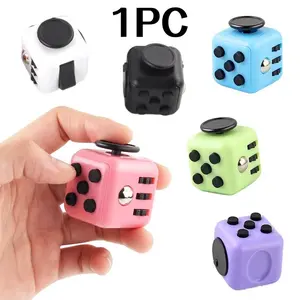 Colorful 6-Sided Press Finger Magic Cube Dice, Novelty Magic Dice Toy, Stress-Relief Sensory Toy, Fingertip Vent Toy, Gift For Children And Adults