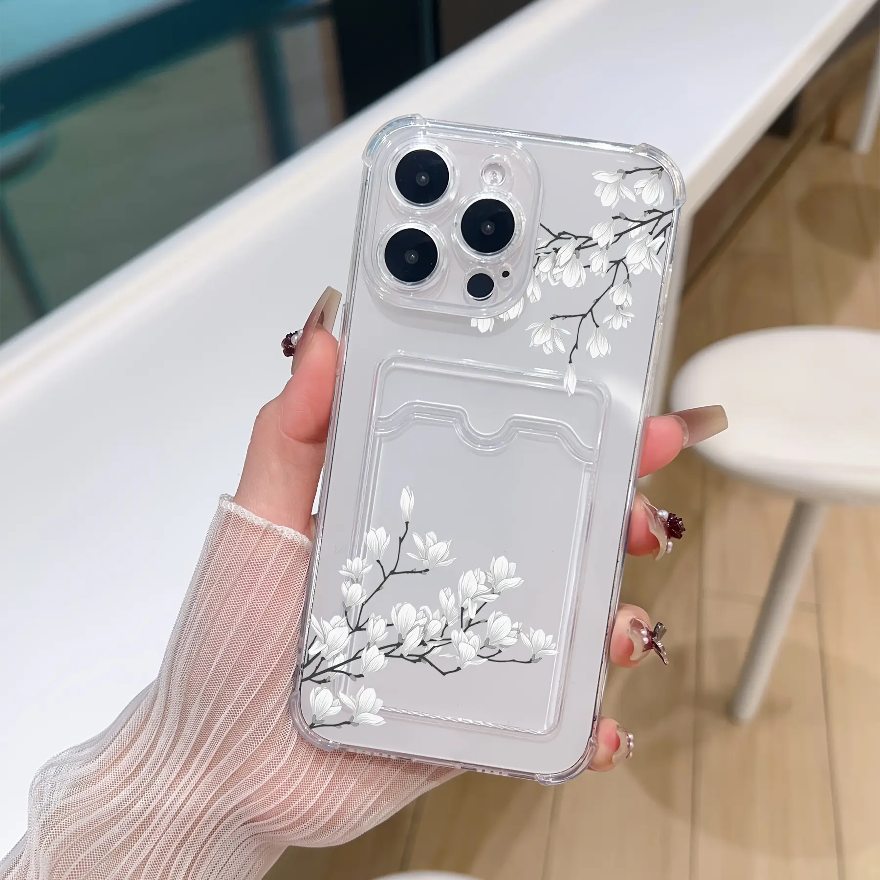 [Soft Phone Case] Soft Minimalist Phone Case |     Transparent Card Slot Design, Compatible with iPhone Models 16, 15, 14, 13, 12, 11, XS, XR, X, 7, 8, Mini, Plus, Pro, and Max |     Holds Wallet IDs, Bank Cards, and Photos