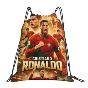 1pc CR7 Football Drawstring Bags Outdoor Sports Portable Storage Bag Bundle Pocket Rope Bag