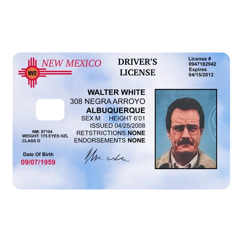 2 PACK Walter White Card Skin, Funny Meme Vinyl Decal Sticker