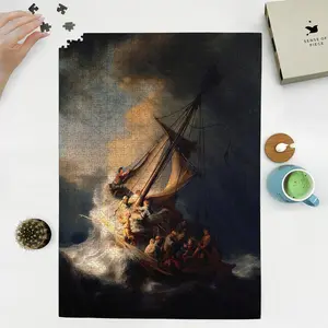 1000 Piece Rembrandt Puzzle | Christ in The Storm on The Lake of Galilee | Christian Religious Puzzles