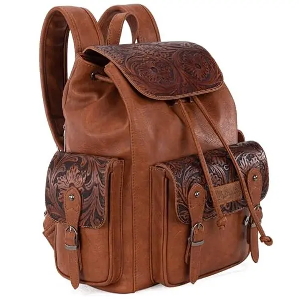 Wrangler Backpack Purse for Women Men Floral Tooled Designer Travel Bags Wrangler Backpack Purse for Women Men Floral Tooled Designer Travel Bags