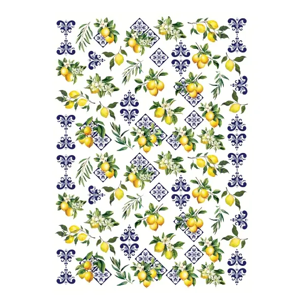 A4 Candle Tattoo Stickers Lemons Design for DIY Candle Decoration & Crafts Easy Water Transfer Application on Soy & Paraffin Candles