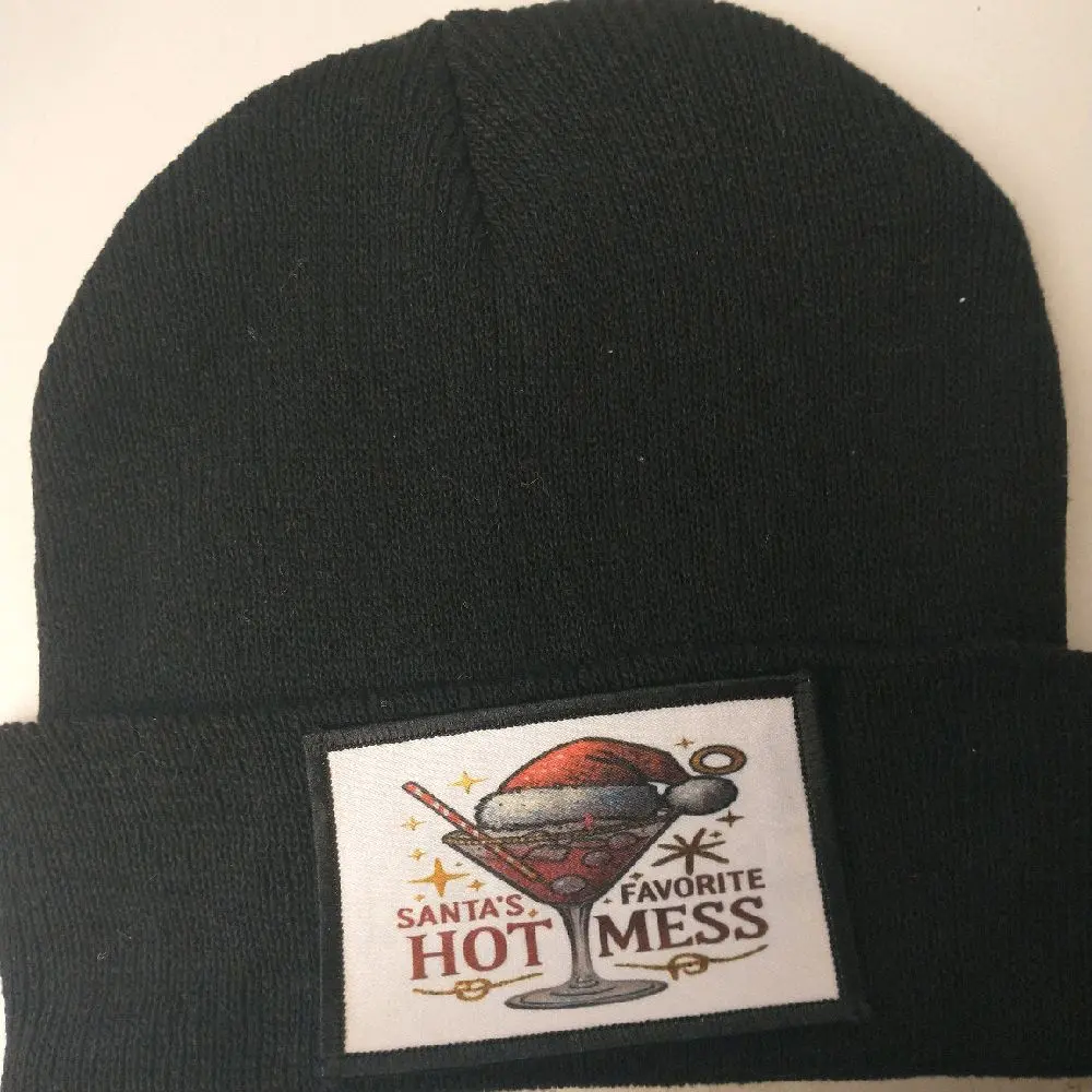 Santa hot mess beanie hat