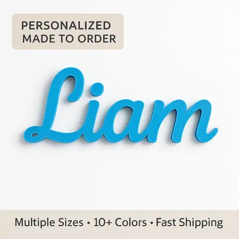Auliart Customizable Multi-Size 3D Printed PLA+ Plastic Room Door Sign - Premium Matte Lightweight USA-Made Plaque with 3D Raised Letters, Easy Installation, 10+ Colors (Olive, Klein Blue Included), Casual Room Decorations, Birthday Gift, Fast Shipping
