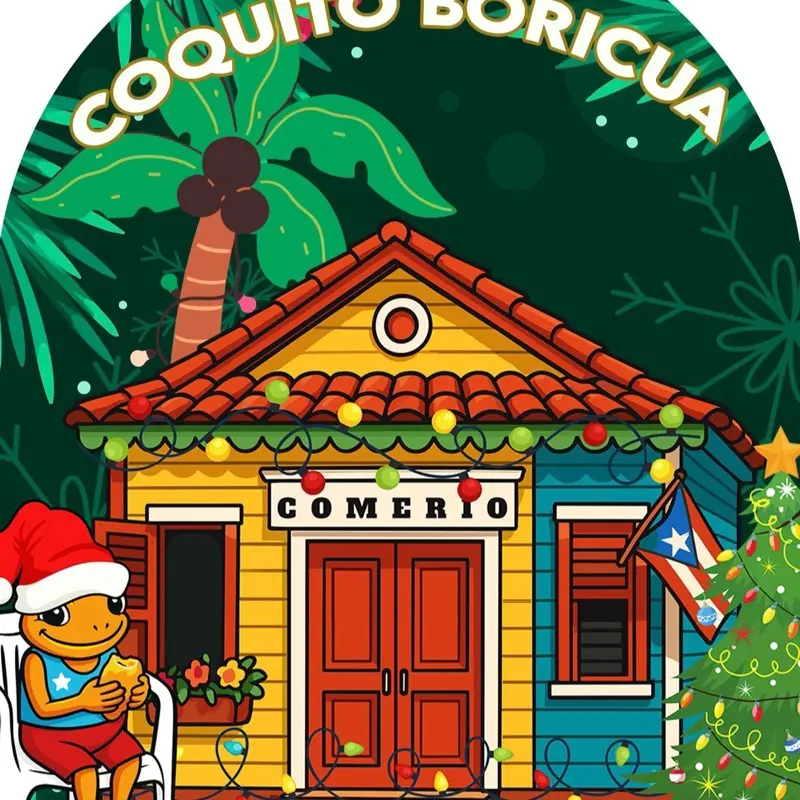 Coquito Brand 3”x 3.5” Coquito Bottle Labels Stickers  Inch Festive Design for Holiday Sales or Gifts 12 Stickers Per Order Ideal for Bottle Decor Coconut Festival Decoration