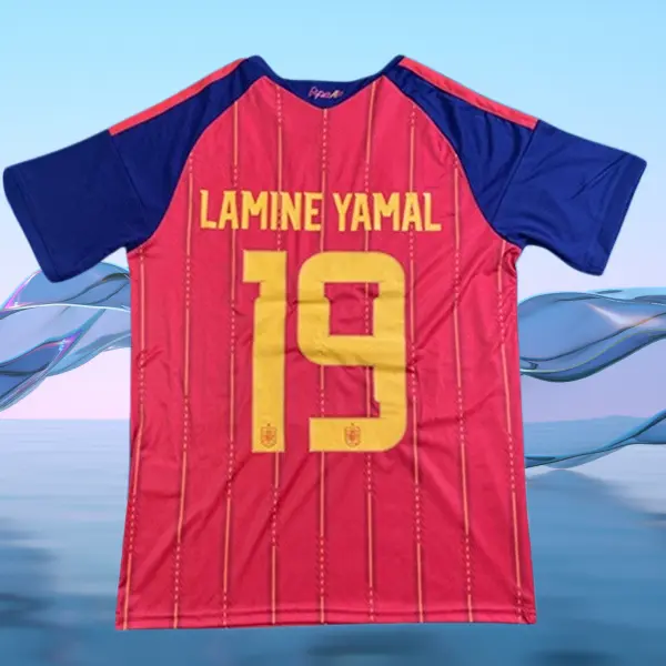 2026 Red No.19 Yamal Short sleeve Soccer jersey