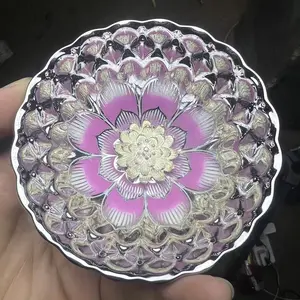 Handmade Silver Pink Lotus Building Cup Master's Cup