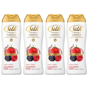 Silk Berry exctracts Shampoo + Conditioner pack of 4: Silky Soft and Beautiful Hair in every wash