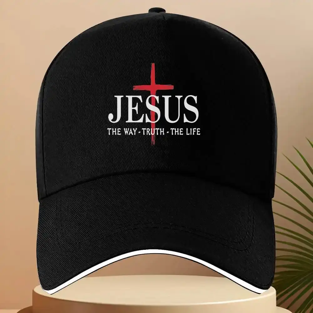 Unisex Christian Cross Washed Cotton Denim Dad Hat - Adjustable, Breathable, Fashion Daily Sports Cap for Outdoor Use, Hand Wash Only, All Seasons, Adjustable Strap, Curved Brim, Baseball Cap, Buckle, Casual, Christian Cross Design, Head Fit, Single Layer