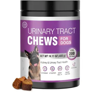 Cranberry Uti Treatment Supplement for Dogs 200 Chews Urinary Tract Bladder Control Kidney Support Uti Infection Incontinence Remedy Chicken Flavor