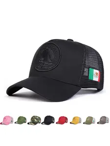 Unisex Mexican Flag Baseball Cap, Adjustable Sun Protection Hat for Spring & Fall, Casual Fitted Outdoor Travel Beach Vacation Headwear