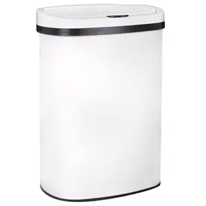 13Gal 50L Stainless Steel Motion-Sensor Automatic Trash Bin, Hand-Free Waste Can for Kitchen, Camping & Hiking Tent Accessories