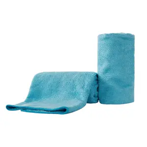 Deconovo Multi-purpose Microfiber Towel Perfect for Travel Towel Gym Towel Sports Towel Swimming Towel Fast Drying Super Absorbent and Ultra Compact 2 Pack Sky Blue 27 x 51 Inch