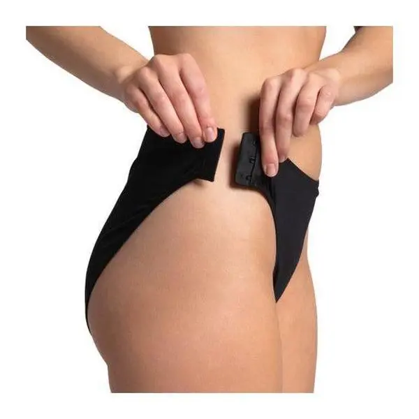 Slick Chicks Adaptive High Waisted Brief Undwear - Black