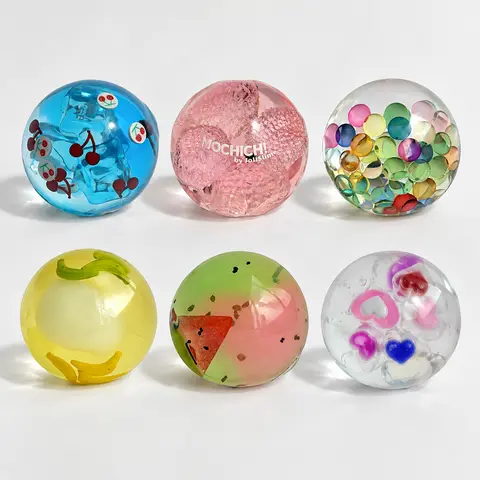 Mochichi Handmade Stress Ball - Shapeable Gel Fidget Toy, Deep Pressure ASMR Sensory Decompression Squeeze, Oddly Satisfying Desktop Stress Reliever, Near-Silent Anxiety Squishies Squishies Toy for Adults, Golden Coconut Swirl
