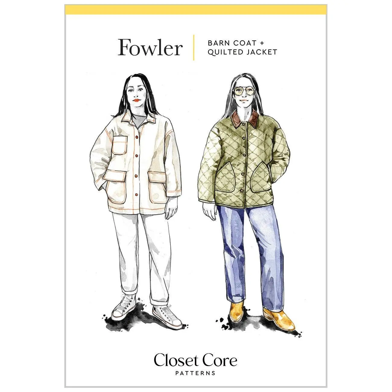 Closet Core Patterns Fowler Barn Coat and Quilted Jacket Pattern CCP043