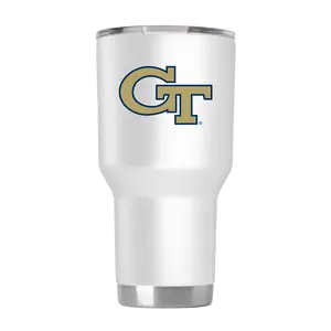 Georgia Tech 30oz White Tumbler