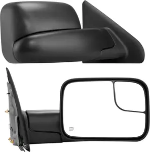 YITAMOTOR Towing Mirror Compatible with Tacoma 2005-2015 - Black, Power Adjusted Heated Manually Folding Side Mirror Car Accessories