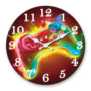 1pc Game Machine Clock, Cool Arcade Style Design, Silent Wooden Wall Clock, Ideal Decor for Bedroom Living Room Gaming Room