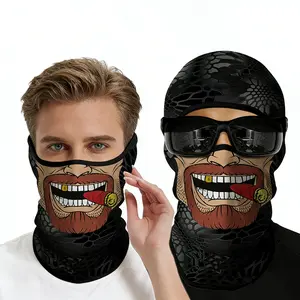 3D Balaclava Funny Ski Mask Motorcycle Full Face Mask Outdoor Tactical Hood Headwear Mask Ghosts Skull Mask Balaclava Face Mask Classic Street Style Gift Motorcycle Ski Hunting Cycling Fishing