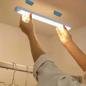 1/6PCS LED Human Body Sensing Dimming Cabinet Lights, kitchen lights, Wall lights, Night Light, Rechargeable wall light, USB Charging, 3-Speed Adjustable Mode, Wireless Night Lights Suitable For Bedrooms, Stairs, Kitchens, Smart Offices