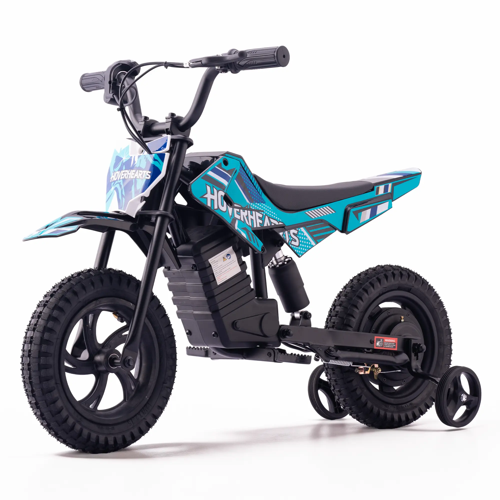 24V 120W Electric Bike, 2-In-1 Ride-On Motorcycle with Removable Training Wheels, Rear Shock Absorber, All-Terrain Tires