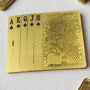 Elegant Gold Dragon PVC Cards Set, Durable Hardened Design, Perfect for Valentine's Day, Thanksgiving, Christmas, Halloween, New Year Celebrations