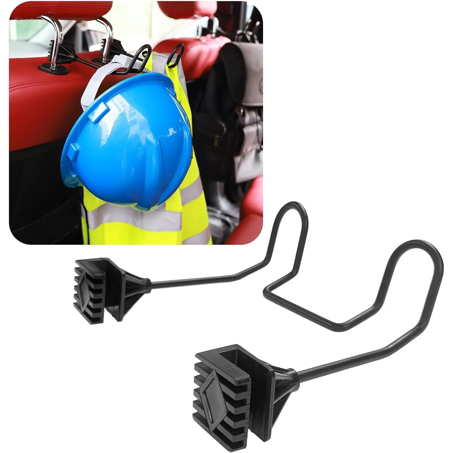 2 count Hard Hat Hanger, Hard Hat Holder forSUV Seat to Keep Cap Shape, SeatOrganizers for Caps Clothes Cowboy