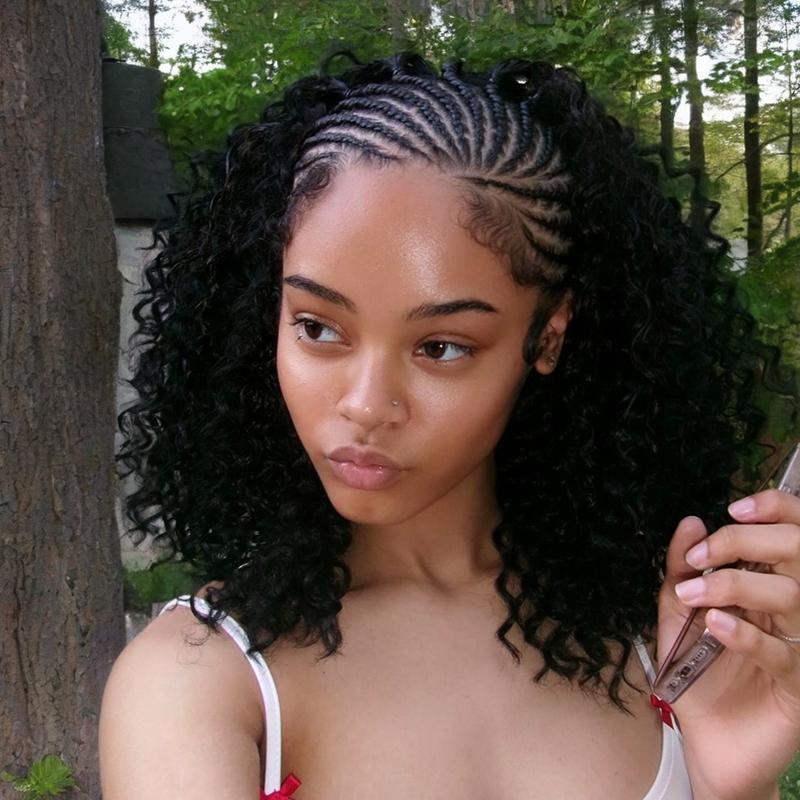 Frodio Veralux™ Fiber 13×6 Braided Cornrow Wig —Water Wave Lace Front Wig for Black Women Pre-Cut Lace Wig | Natural Look, Beginner Friendly