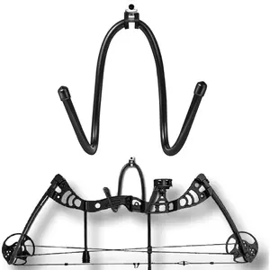 Bow Hanger Display Archery Rack Wall Mount Holder Wall Hook Stand Holds up to 22 Lbs Rubber Protection and No Scratches
