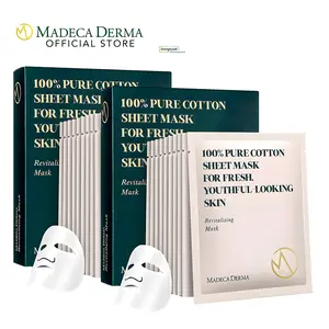 [Madeca Derma] Revitalizing Facial Sheet Masks | 2x Boxes of Madeca Derma Face Masks | Centella Asiatica, Niacinamide | Sensitive & Acne-prone | Korean pharmaceutical skincare