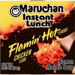 3x Maruchan Flamin' Hot Chicken Cup Ramen Noodle Soup Treats Snack Bulk Pack 2.25oz