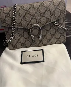 Pre-owned GUCCI Canvas and leather Crossbody Bags Monogram Canvas Dionysus Wallet on Chain