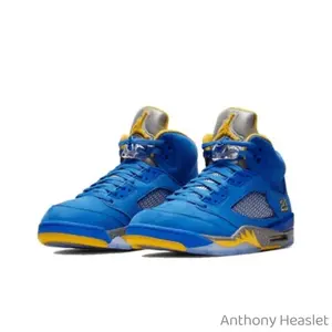 Retro-style Rainy Jsp dark blue and yellow casual sports versatile durable and comfortable basketball shoes