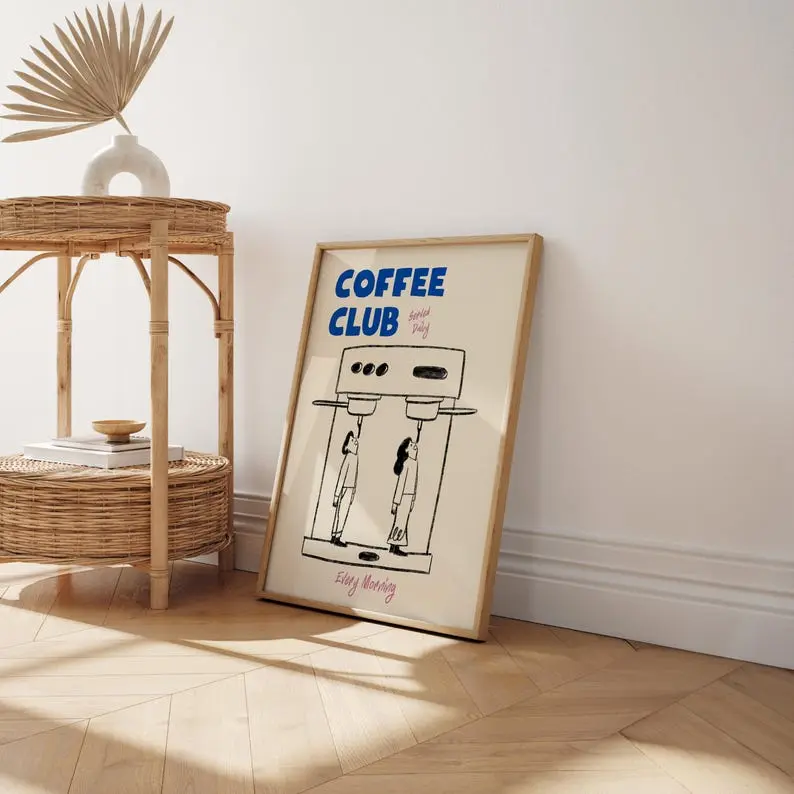 Espresso Poster, Good Morning Coffee Poster, Gifts For Couples, Coffee Station Wall Art, Modern Trendy Kitchen Wall Art preppy room decor poster