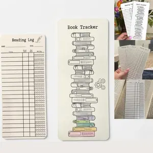 25-Piece Book Accessory Bookmark Log Set, Star Ratings Library Card Personal Reading Tracker, Book Accessories