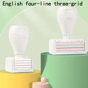 English Word Pinyin Grid Stamp, Four-Line Three-Grid Stamp, Real Line Virtual Line Stamping Tool, Teacher Teaching Stamp, Homework Correction, Office Supplies