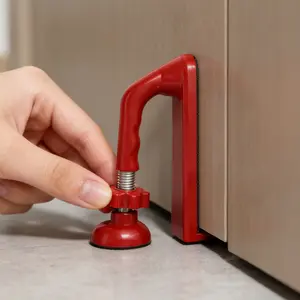 Portable door lock travel safety device anti-theft door lock is suitable for hotel apartment family safety reinforcement lock without drilling privacy protector for female loners and elderly people. Safety lock for heavy metal doors.